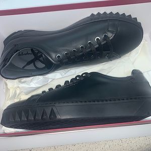 Ferragamo Men's Black Cube Sneakers Size 7 M
